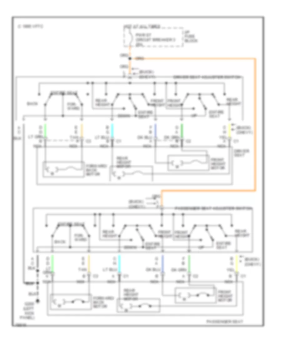 6-Way Power Seat Wiring Diagram for Chevrolet Caprice Classic 1996