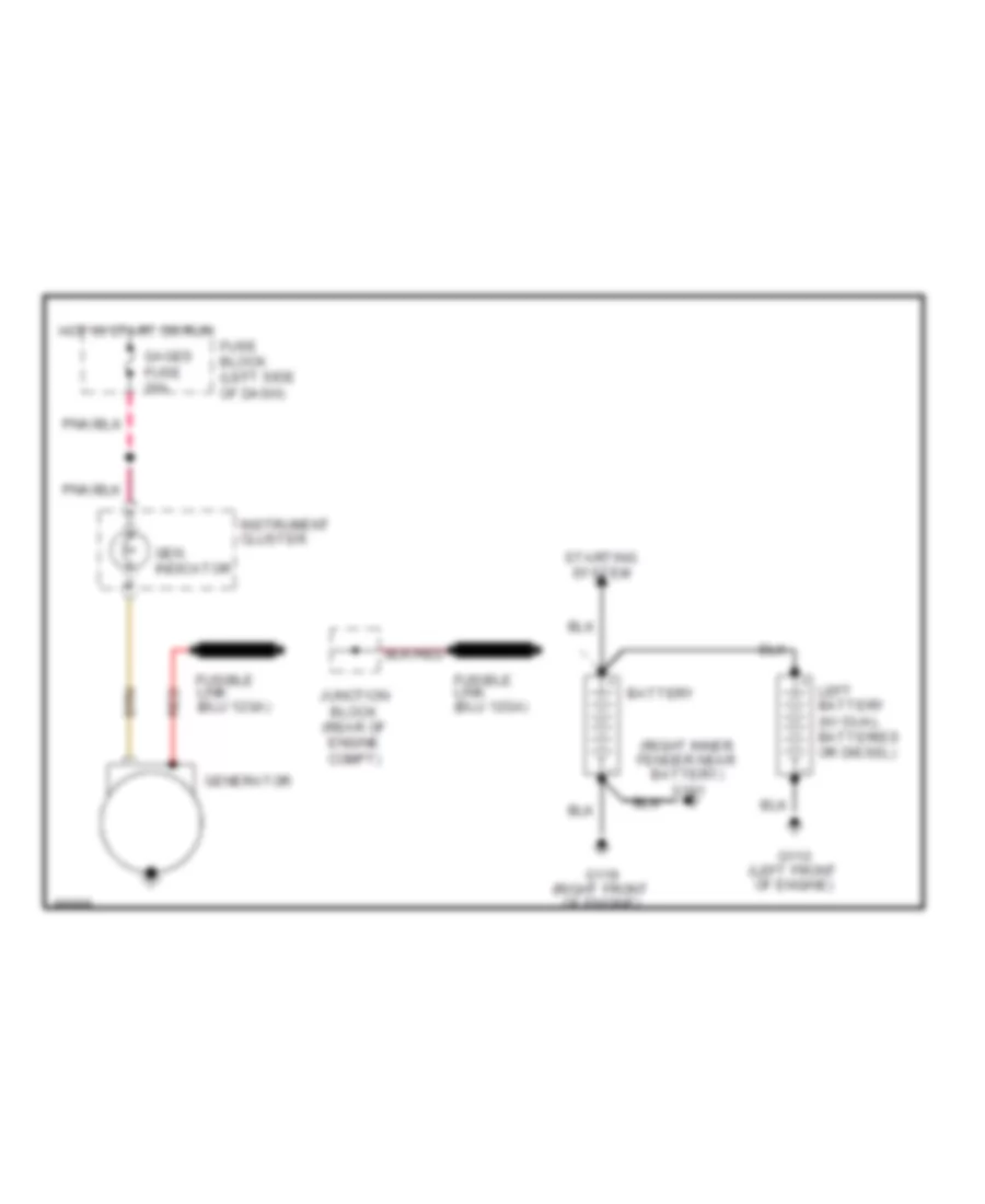 Charging Wiring Diagram for Chevrolet Pickup C1991 3500