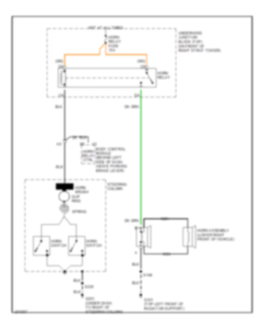 Horn Wiring Diagram for Chevrolet Monte Carlo SS 2005