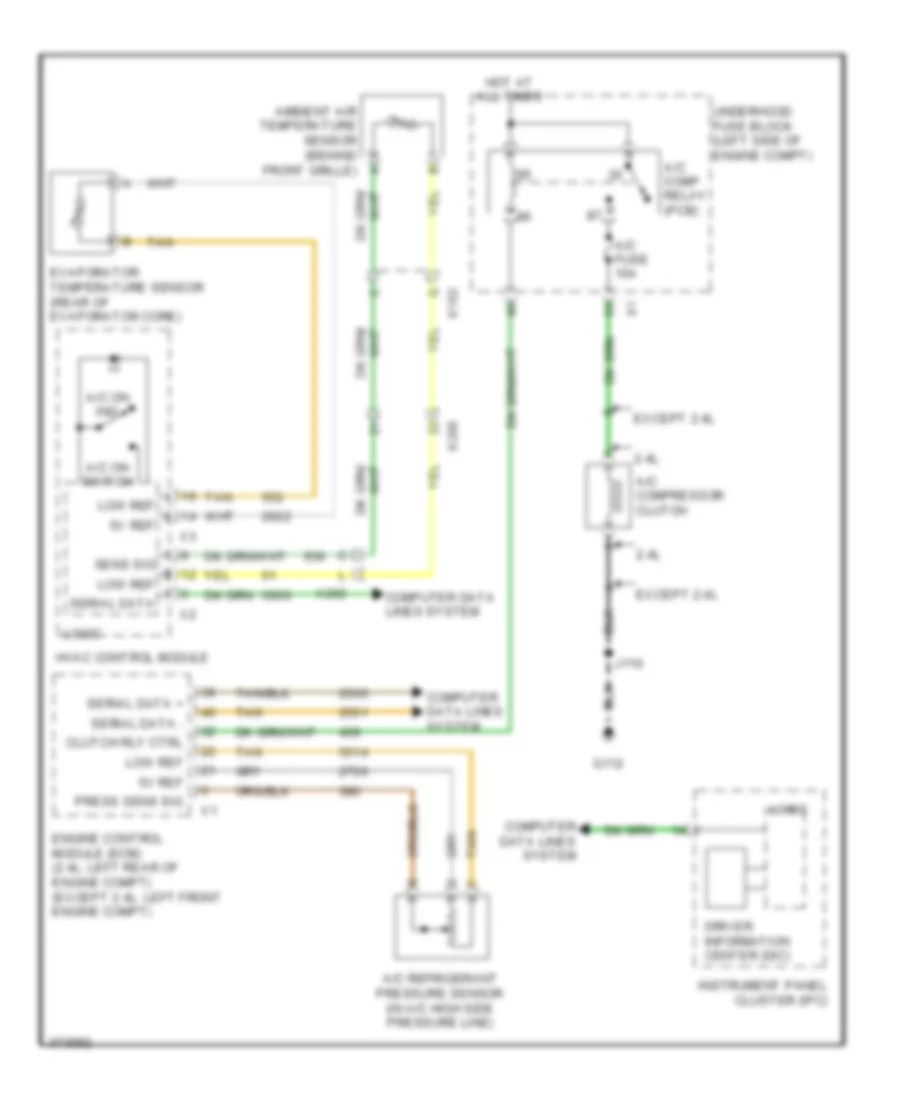 Compressor Wiring Diagram for Chevrolet Captiva Sport LS 2012