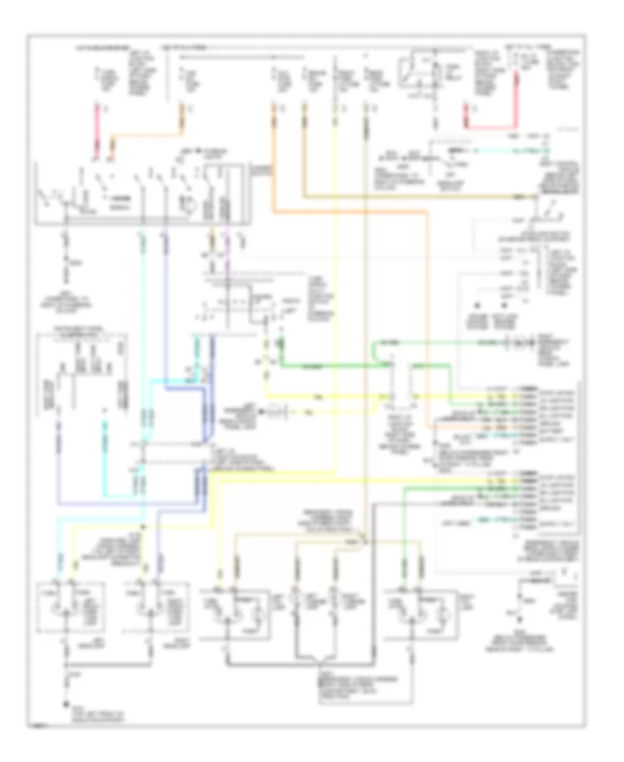 Exterior Lamps Wiring Diagram, with Police Or Emergency Vehicle Option for Chevrolet Impala LS 2004