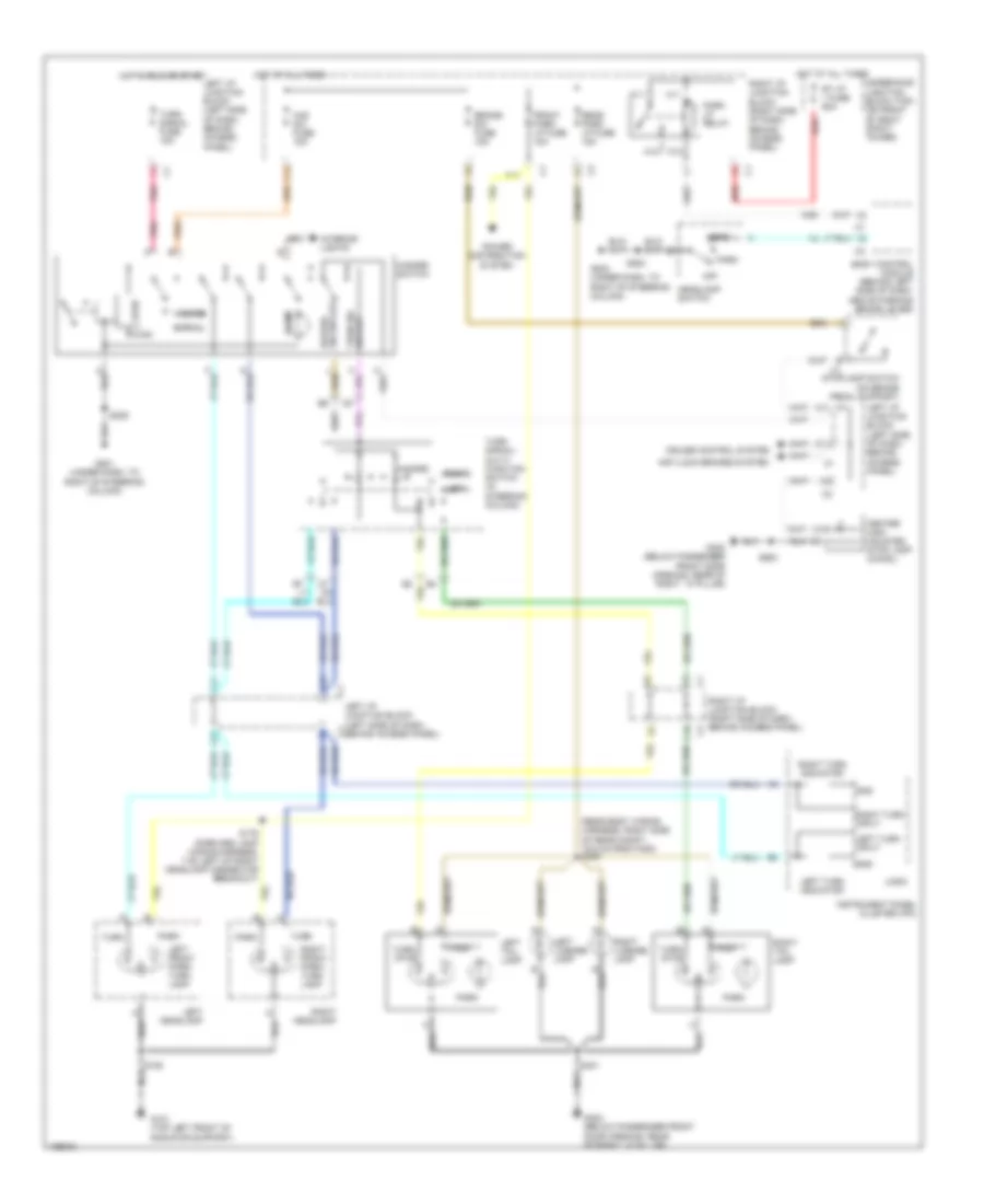 Exterior Lamps Wiring Diagram, without Police Or Emergency Vehicle Option for Chevrolet Impala LS 2004