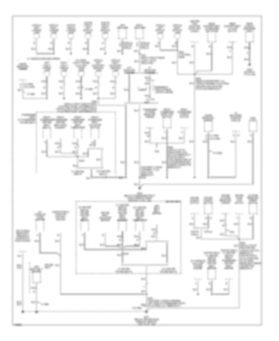 Ground Distribution Wiring Diagram 3 of 3 for Chevrolet Impala LS 2004