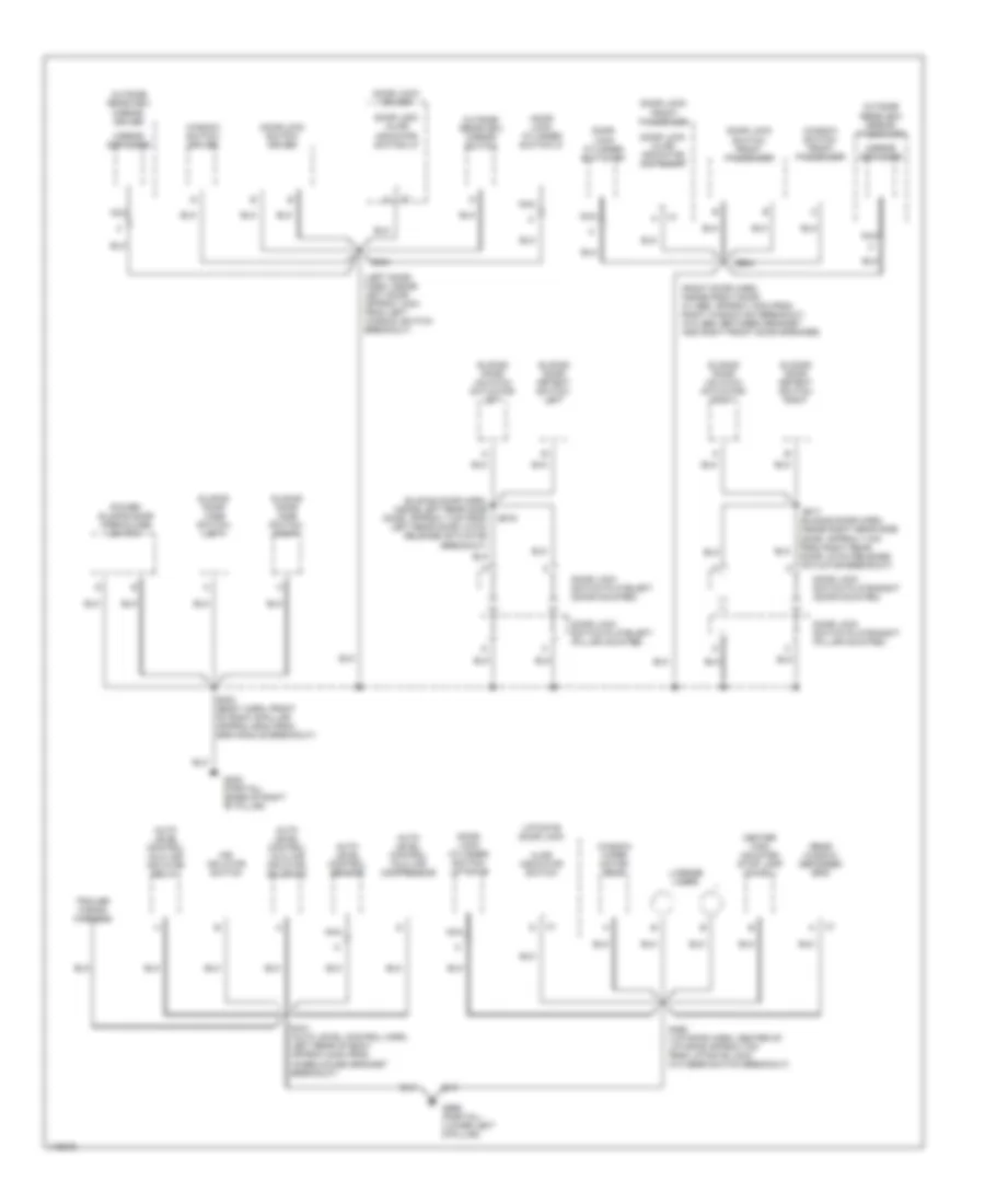 Ground Distribution Wiring Diagram (3 of 3) for Chevrolet Venture Warner Bros. Edition 2001