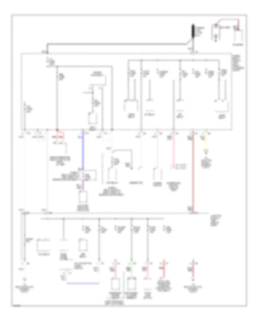 Power Distribution Wiring Diagram 1 of 3 for Chevrolet Prizm 2000