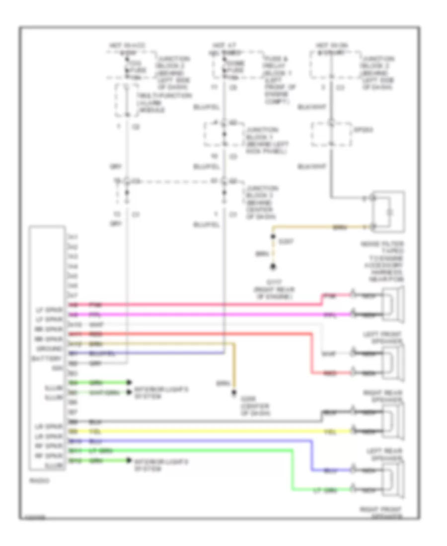 Radio Wiring Diagrams for Chevrolet Prizm 2000