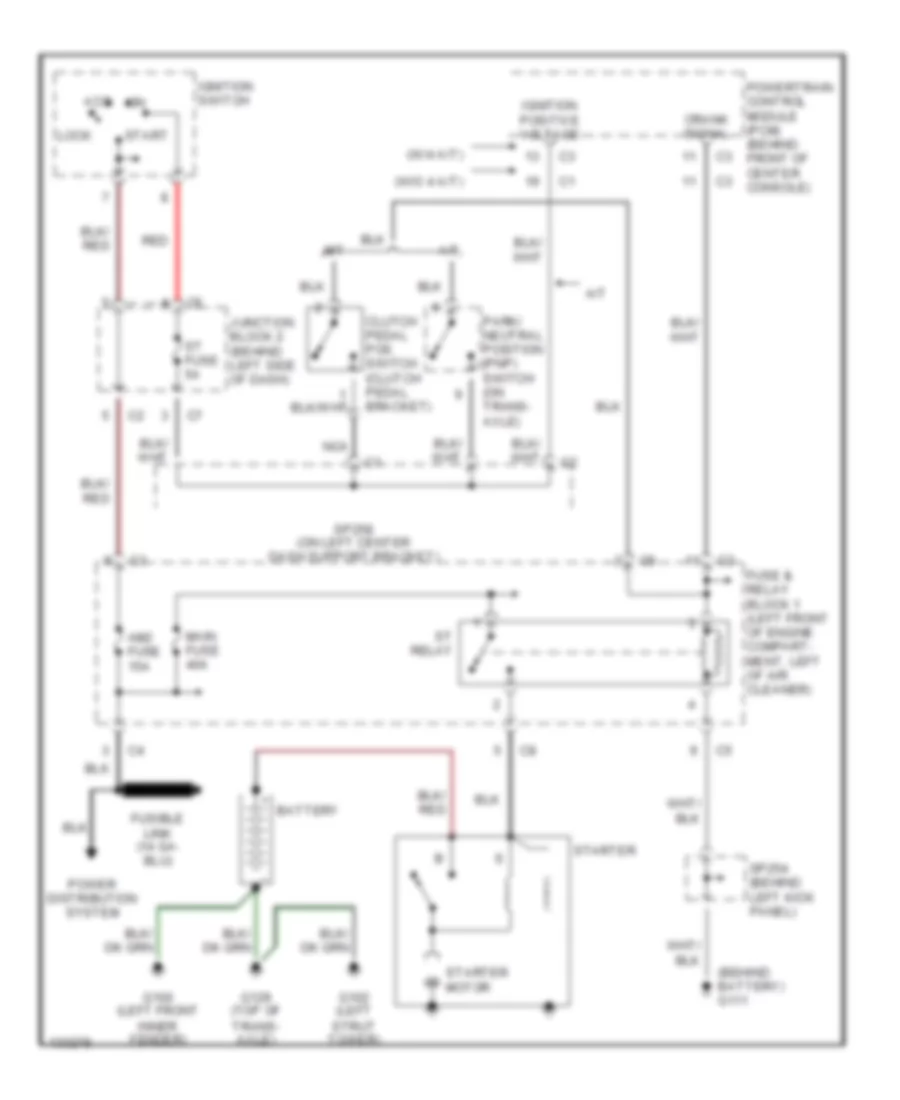 Starting Wiring Diagram for Chevrolet Prizm 2000