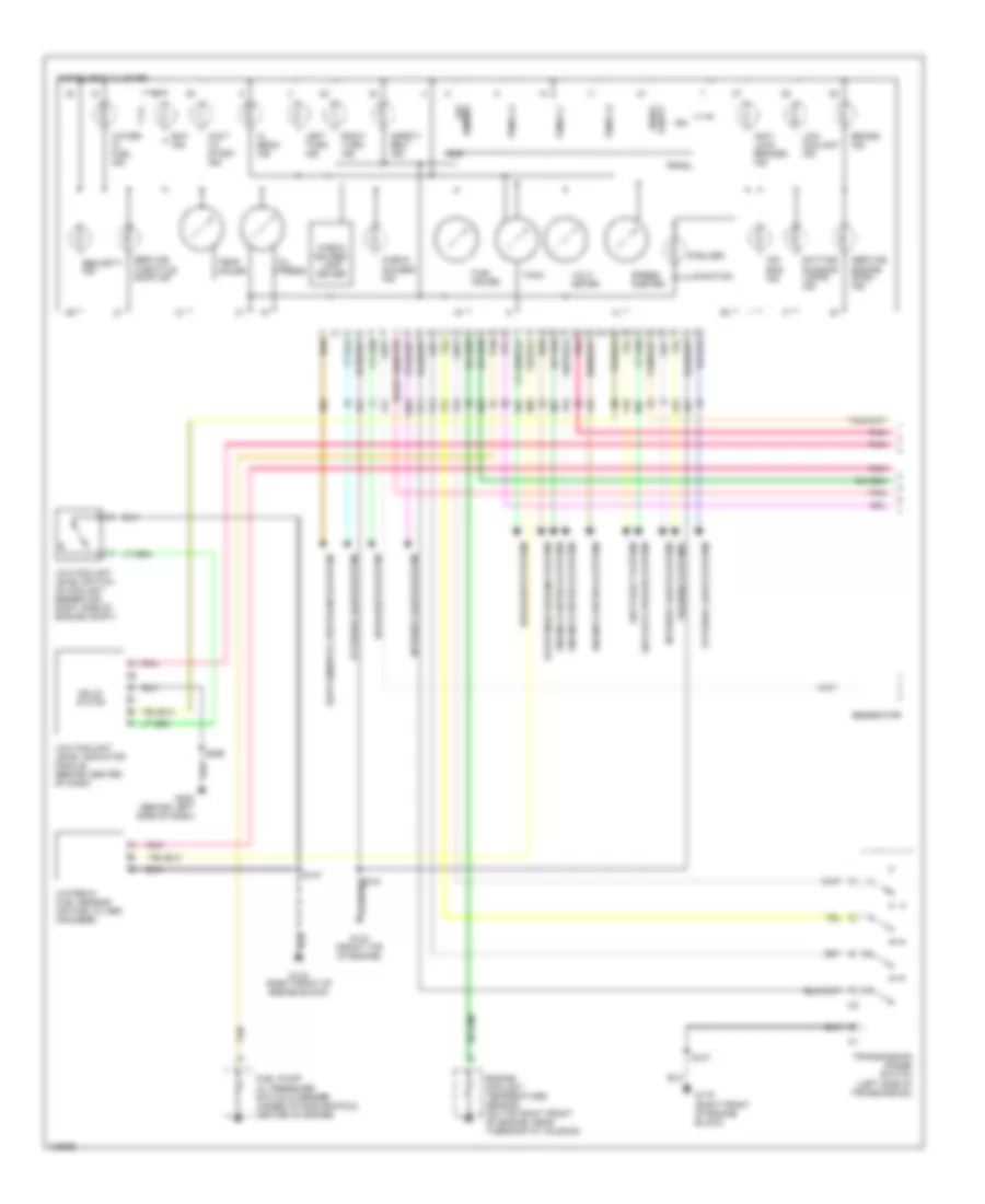 6.5L VIN F, Instrument Cluster Wiring Diagram (1 of 2) for Chevrolet C3500 HD 2000
