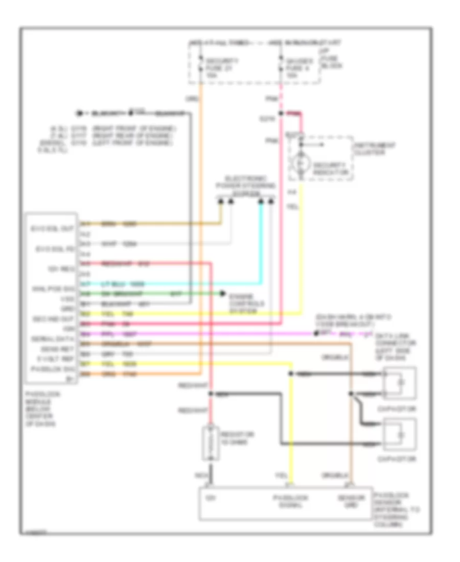 Anti-theft Wiring Diagram for Chevrolet Chevy Express G1500 1999