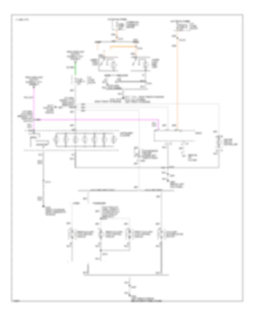 Interior Light Wiring Diagram (3 of 3) for Chevrolet Chevy Express G1500 1999