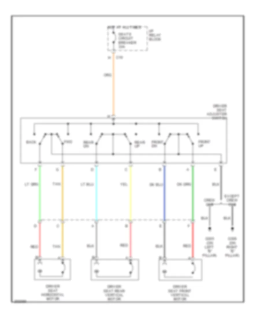 Driver Seat Wiring Diagram for Chevrolet Silverado Classic 2007 1500