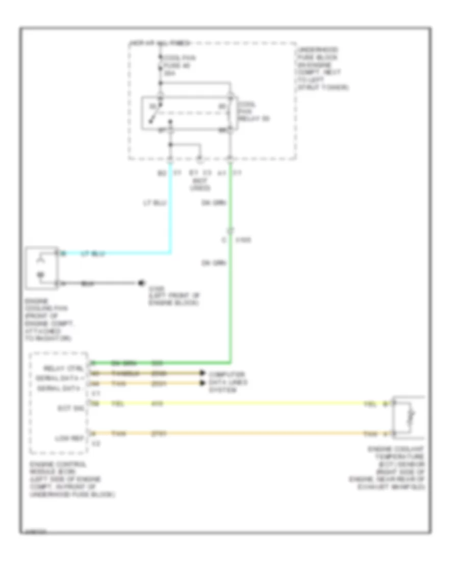 Cooling Fan Wiring Diagram for Chevrolet HHR LS 2011