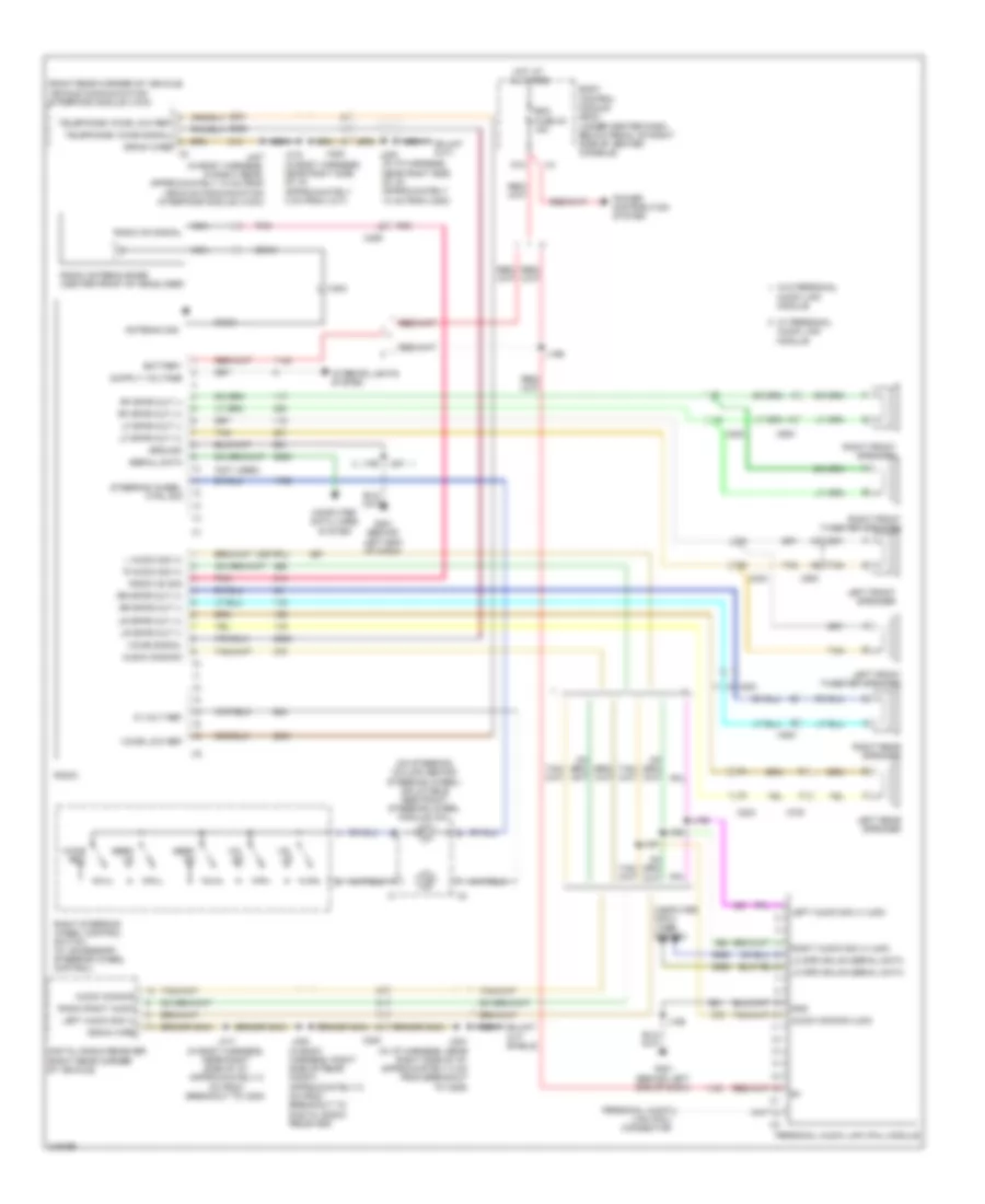 Radio Wiring Diagram, without Amplifier for Chevrolet HHR LS 2011