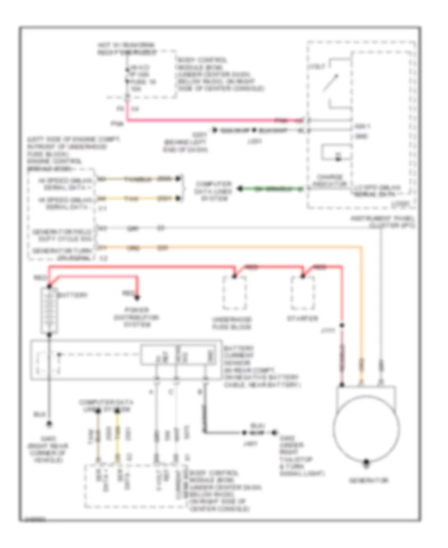 Charging Wiring Diagram for Chevrolet HHR LS 2011