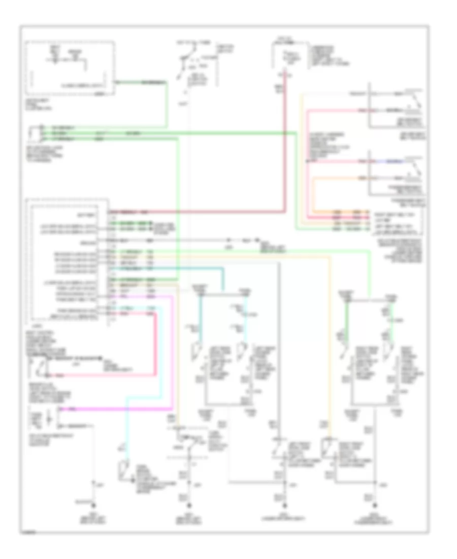 Warning Systems Wiring Diagram for Chevrolet HHR LS 2011
