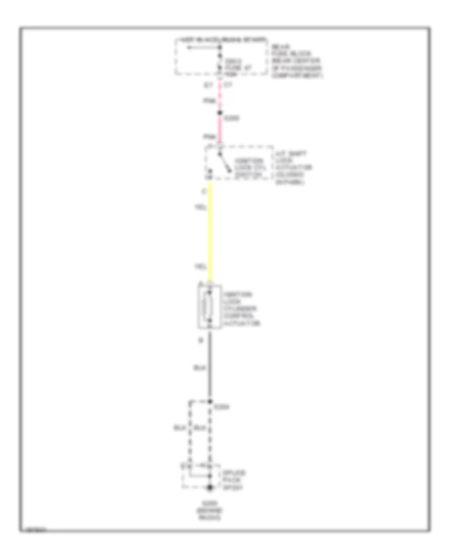 Ignition Lock Solenoid Wiring Diagram for Chevrolet SSR LS 2003