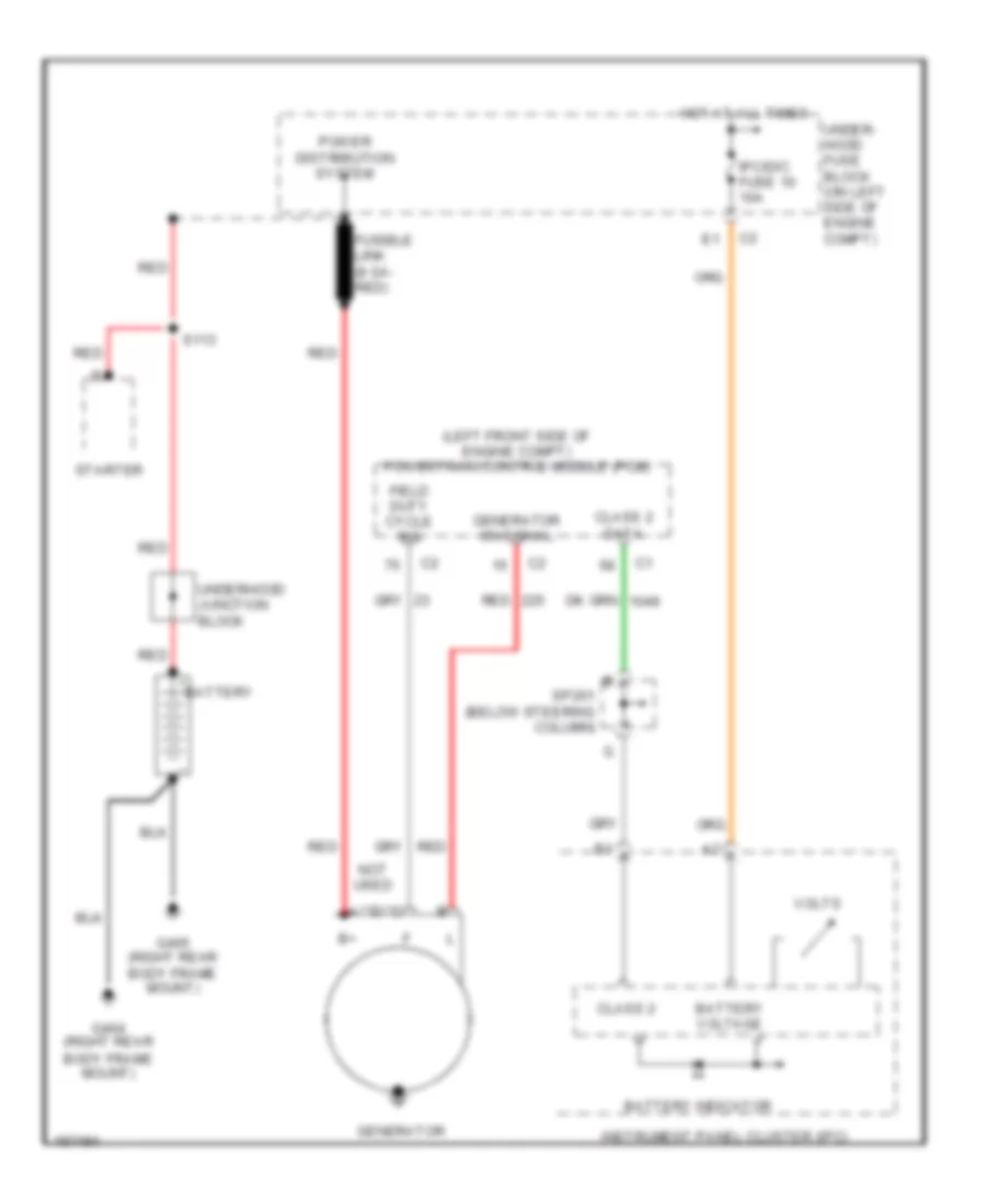 Charging Wiring Diagram for Chevrolet SSR LS 2003