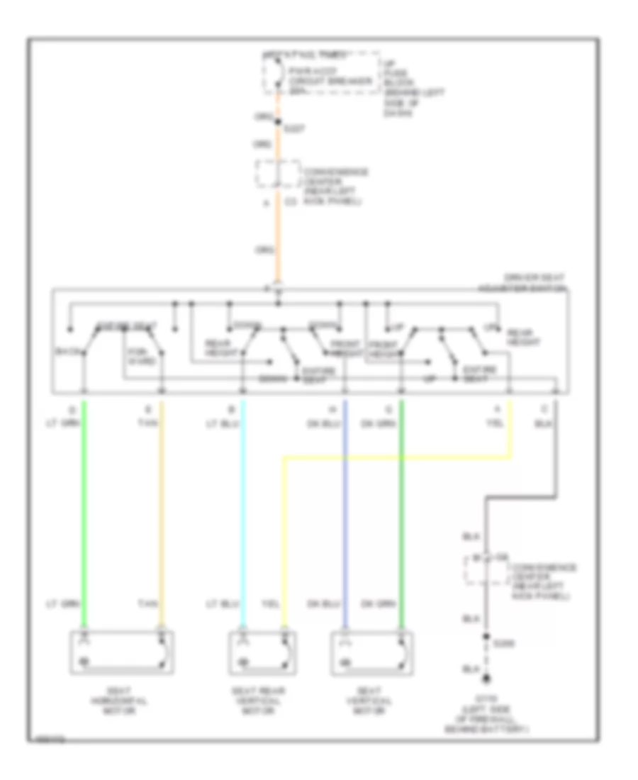 6-Way Power Seat Wiring Diagram for Chevrolet Astro 2002