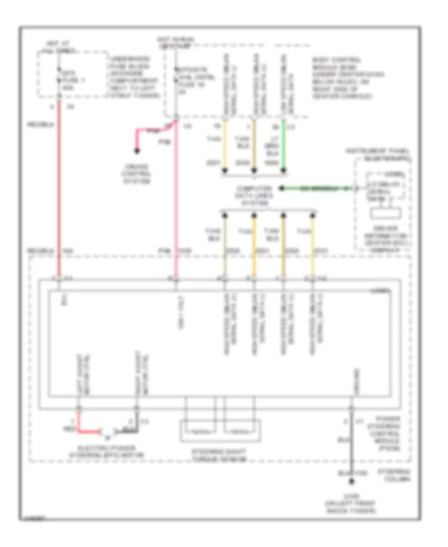 Electronic Power Steering Wiring Diagram for Chevrolet HHR LT 2011