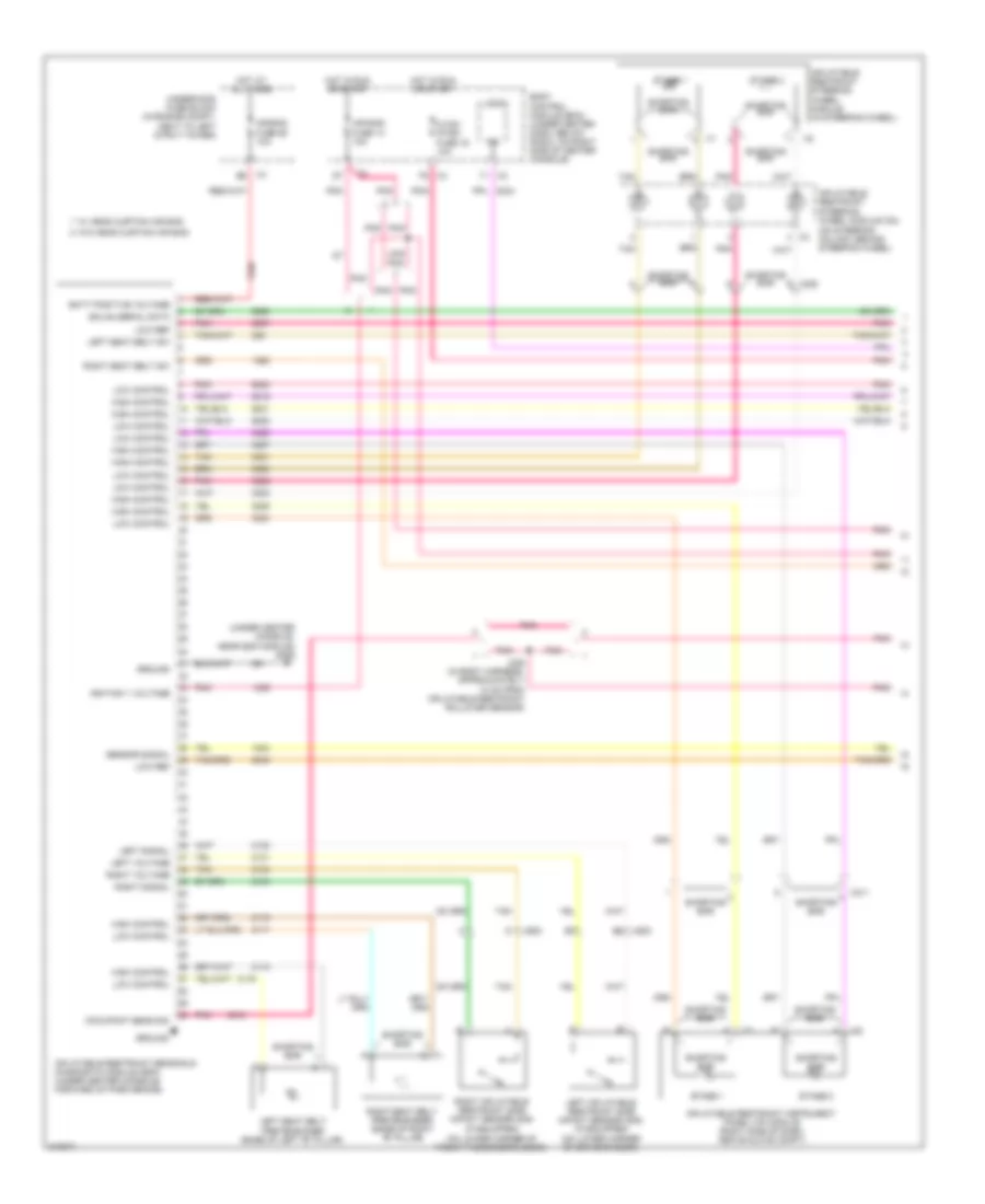 Supplemental Restraints Wiring Diagram 1 of 2 for Chevrolet HHR LT 2011