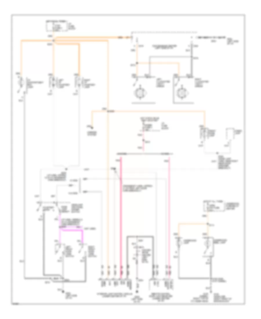 Courtesy Lamps Wiring Diagram, Regular CabExtended Cab for Chevrolet C3500 HD 1997