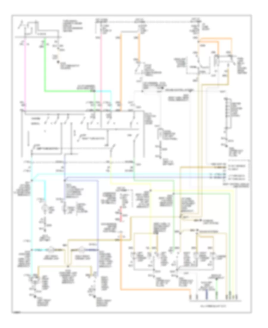 Exterior Lamps Wiring Diagram for Chevrolet Astro 2004