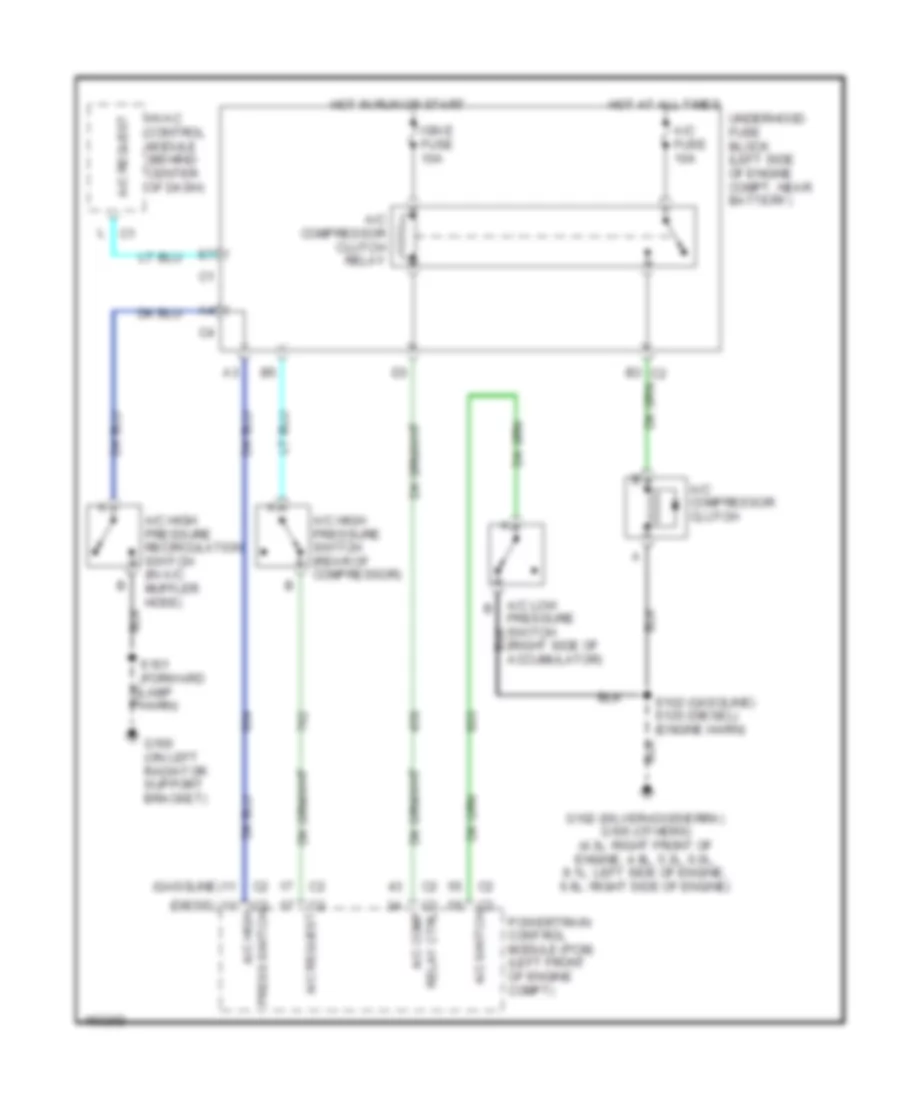 Compressor Wiring Diagram for Chevrolet Avalanche 2002 1500