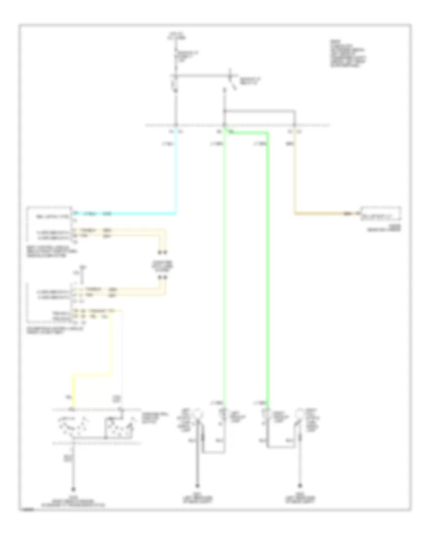 Back up Lamps Wiring Diagram for Chevrolet Malibu 2004