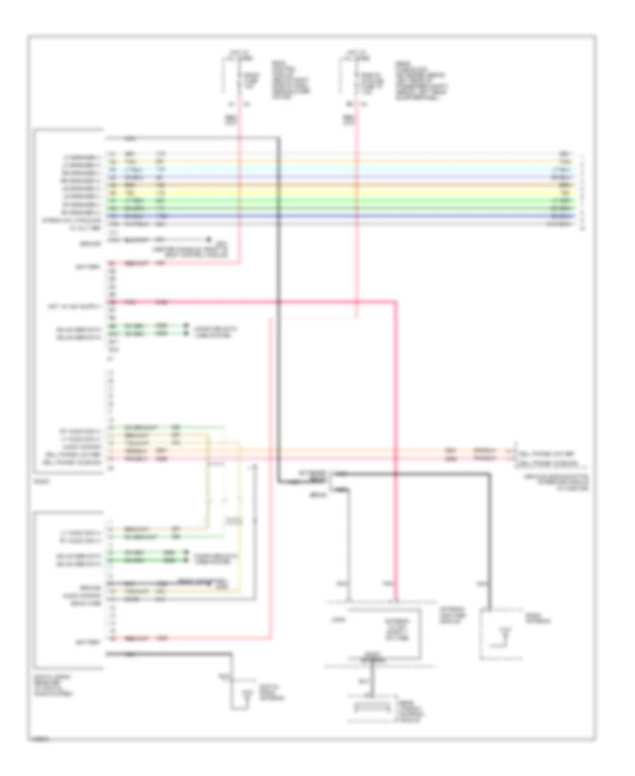 6-Speaker System Wiring Diagram, without DVD or Rear Controls (1 of 2) for Chevrolet Malibu 2004