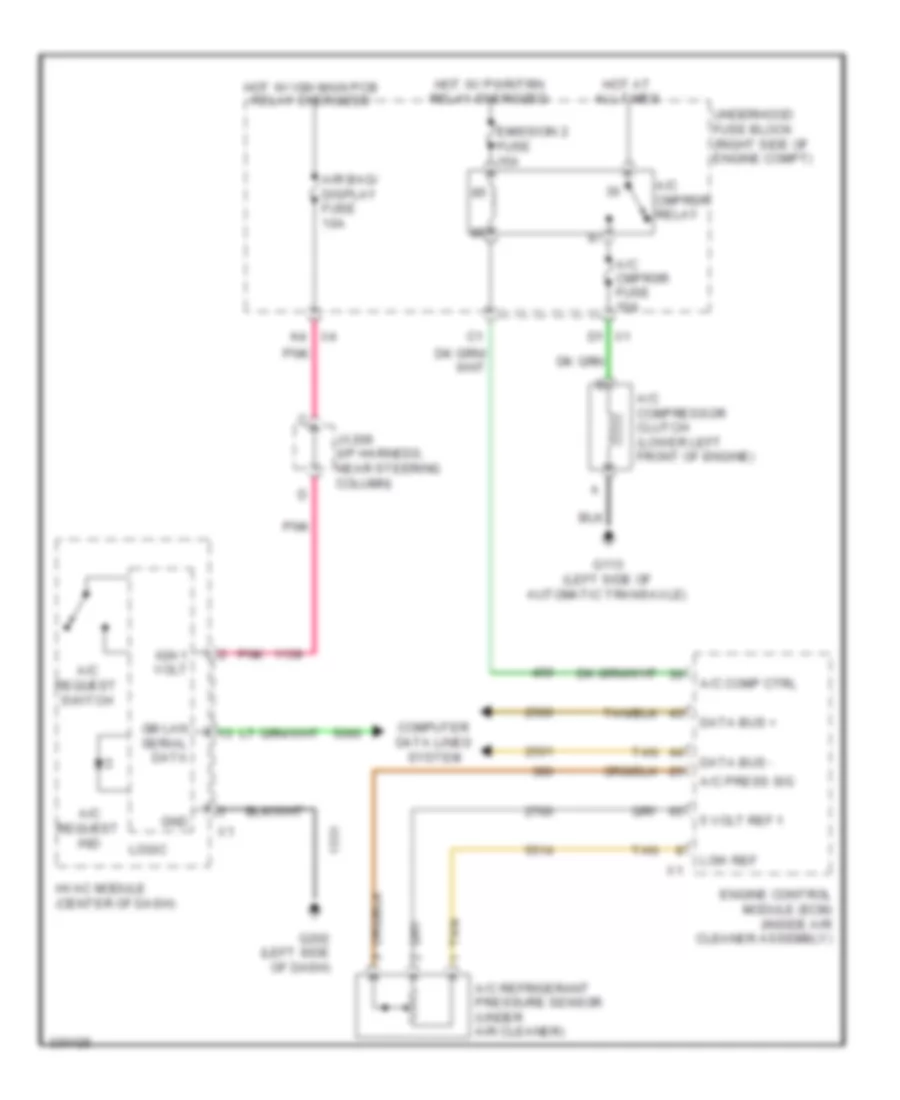 Compressor Wiring Diagram for Chevrolet Impala LS 2011