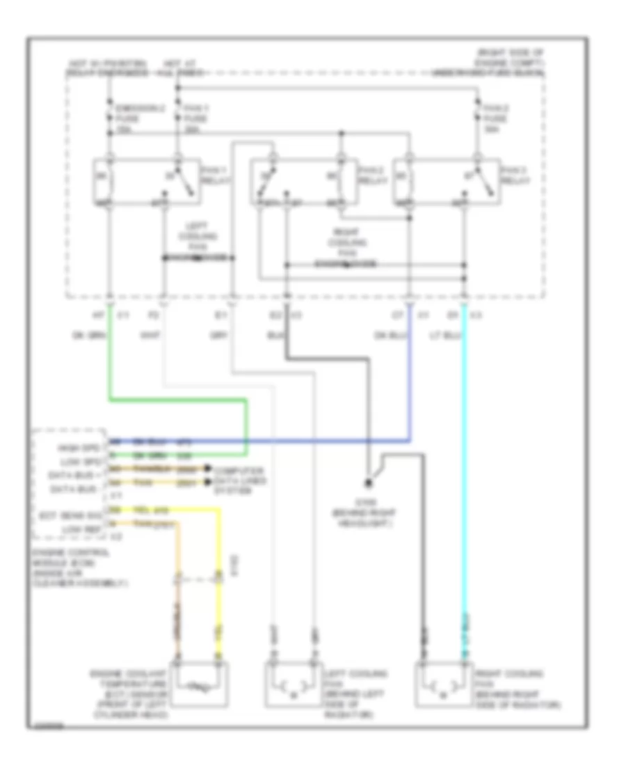 Cooling Fan Wiring Diagram for Chevrolet Impala LS 2011