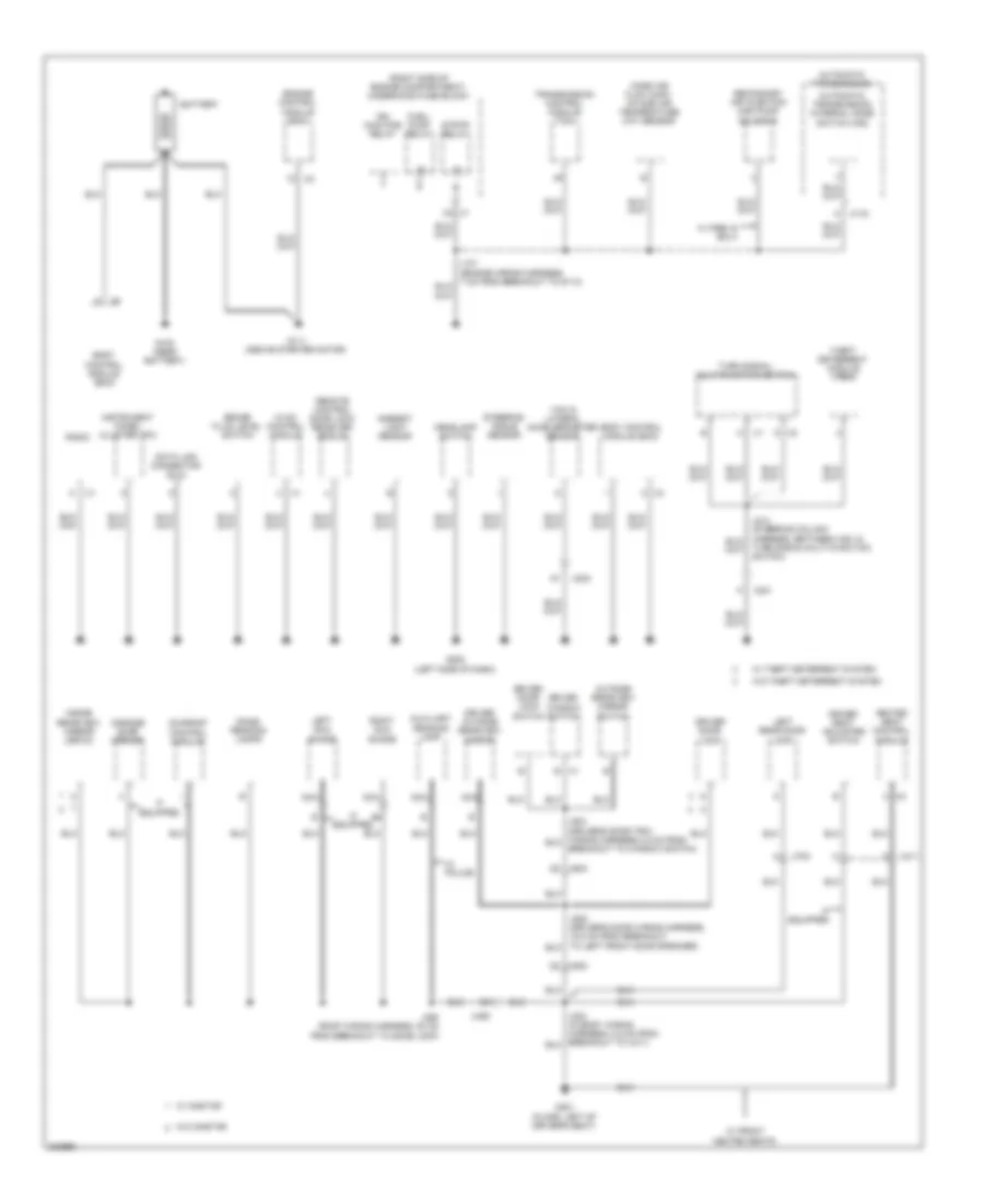 Ground Distribution Wiring Diagram 1 of 3 for Chevrolet Impala LS 2011