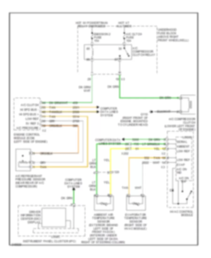Compressor Wiring Diagram, Manual AC for Chevrolet Traverse LS 2012