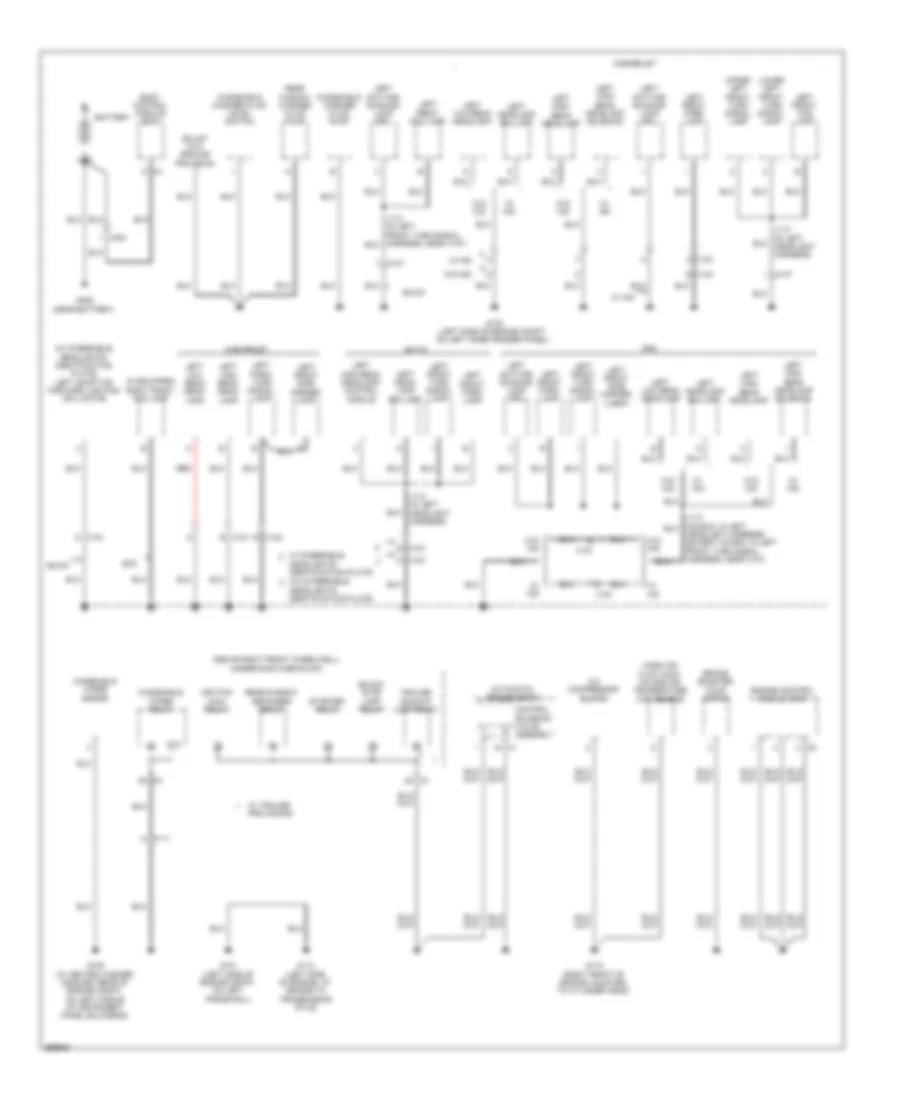 Ground Distribution Wiring Diagram 1 of 5 for Chevrolet Traverse LS 2012