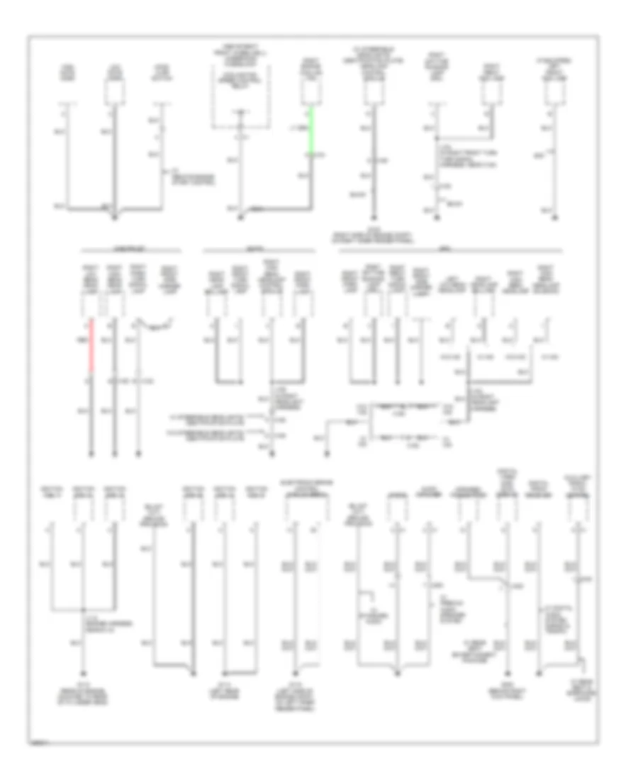 Ground Distribution Wiring Diagram (2 of 5) for Chevrolet Traverse LS 2012