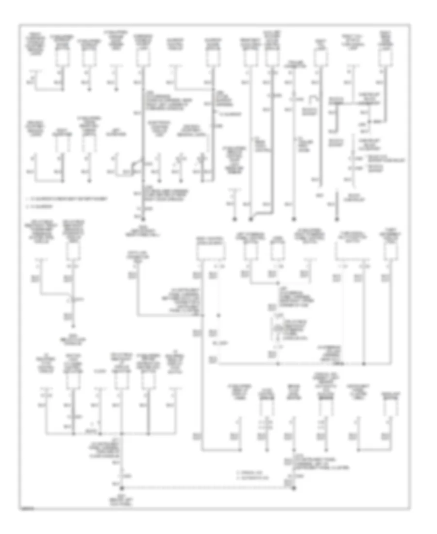 Ground Distribution Wiring Diagram 4 of 5 for Chevrolet Traverse LS 2012