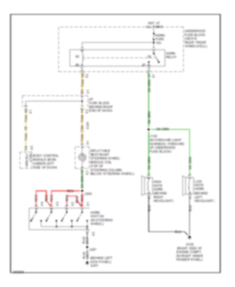 Horn Wiring Diagram for Chevrolet Traverse LS 2012