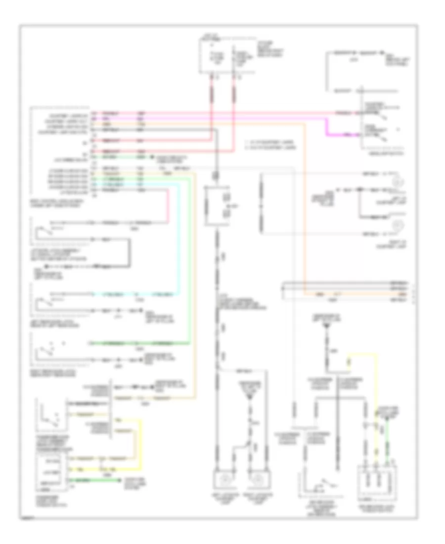 Courtesy Lamps Wiring Diagram 1 of 2 for Chevrolet Traverse LS 2012