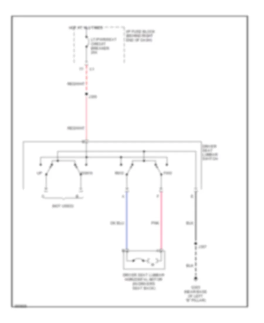 Drivers Lumbar Wiring Diagram for Chevrolet Traverse LS 2012