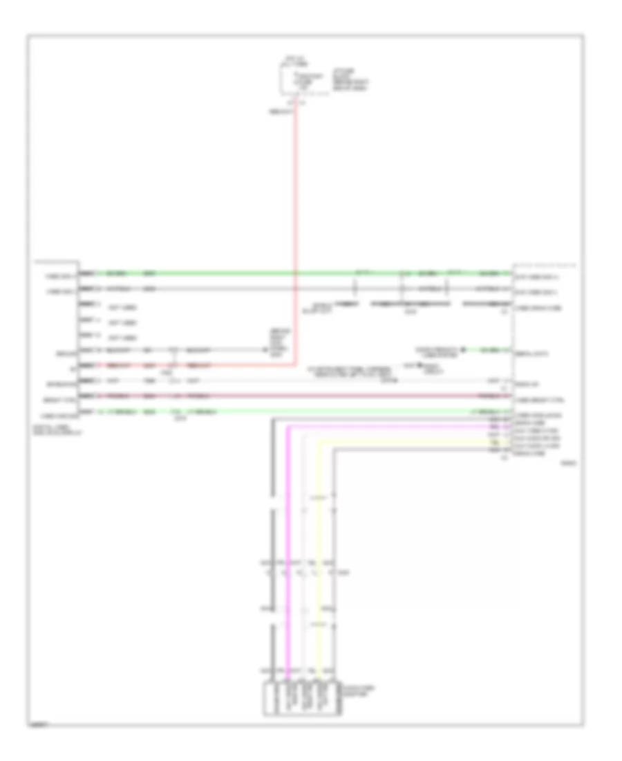 Video System Wiring Diagram, without SPO Accessory for Chevrolet Traverse LS 2012