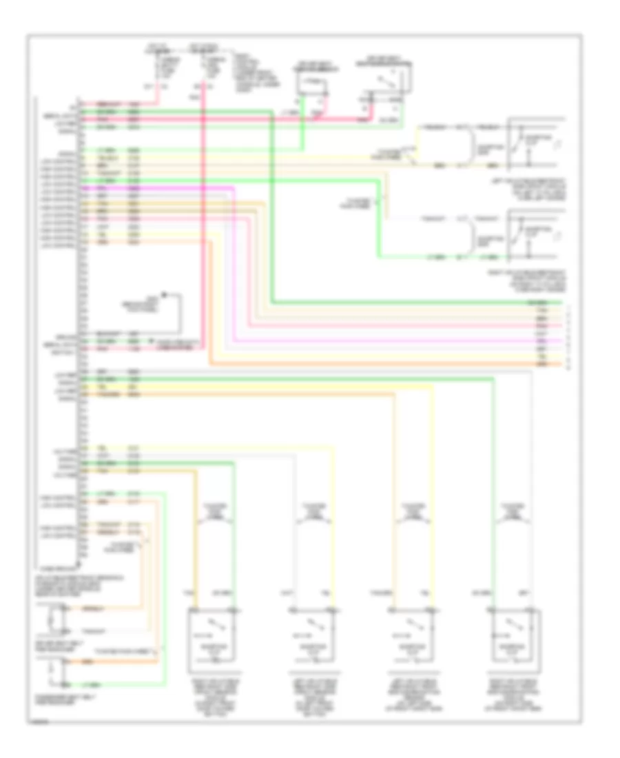 Supplemental Restraints Wiring Diagram 1 of 2 for Chevrolet Malibu LS 2004