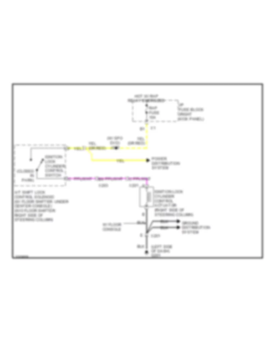 Ignition Lock Solenoid Wiring Diagram for Chevrolet Impala LT 2011