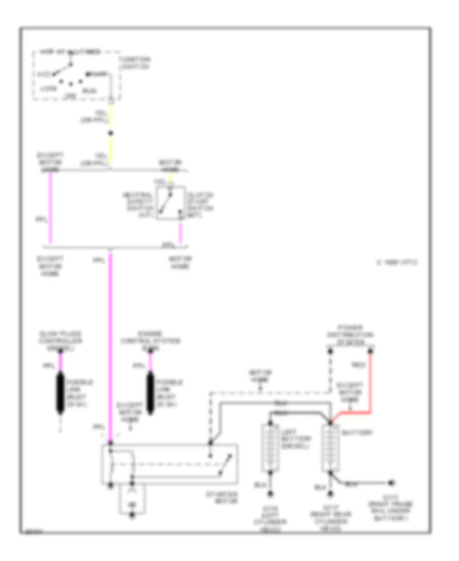 Starting Wiring Diagram for Chevrolet Step Van P30 1990