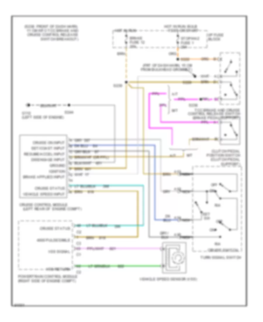 2 2L VIN 4 Cruise Control Wiring Diagram for Chevrolet S10 Pickup 1997