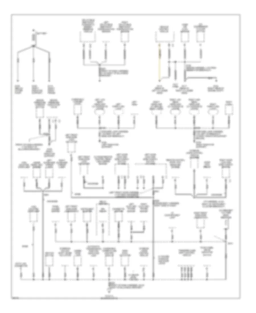 4.3L (VIN W), Ground Distribution Wiring Diagram (1 of 2) for Chevrolet S10 Pickup 1997