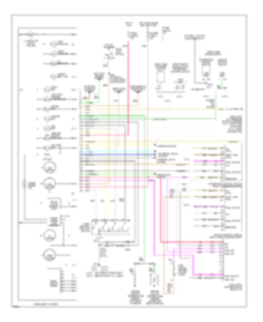 Instrument Cluster Wiring Diagram 1 of 2 for Chevrolet S10 Pickup 1997