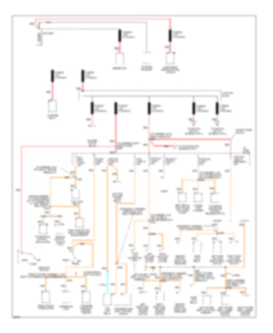 Power Distribution Wiring Diagram 1 of 4 for Chevrolet S10 Pickup 1997