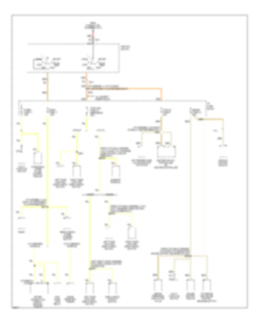 Power Distribution Wiring Diagram (2 of 4) for Chevrolet S10 Pickup 1997