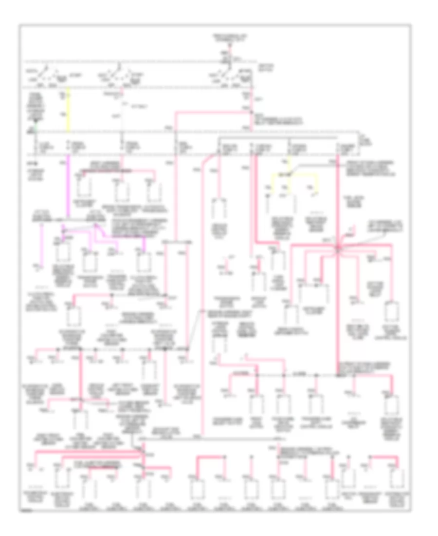 Power Distribution Wiring Diagram (3 of 4) for Chevrolet S10 Pickup 1997