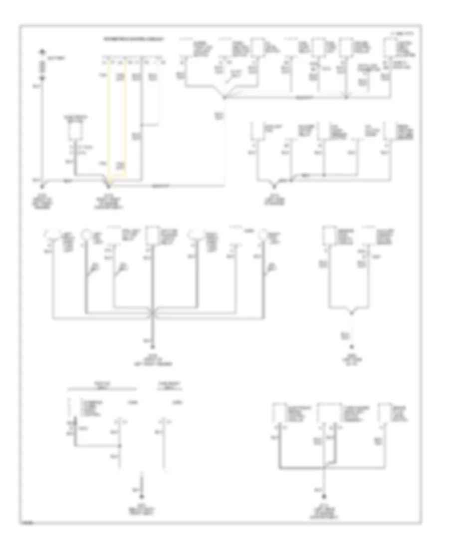 Ground Distribution Wiring Diagram 1 of 3 for Chevrolet Cavalier 1996
